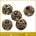 Hollow Design Big Hole European Zinc Alloy Beads For Bracelets and Necklace